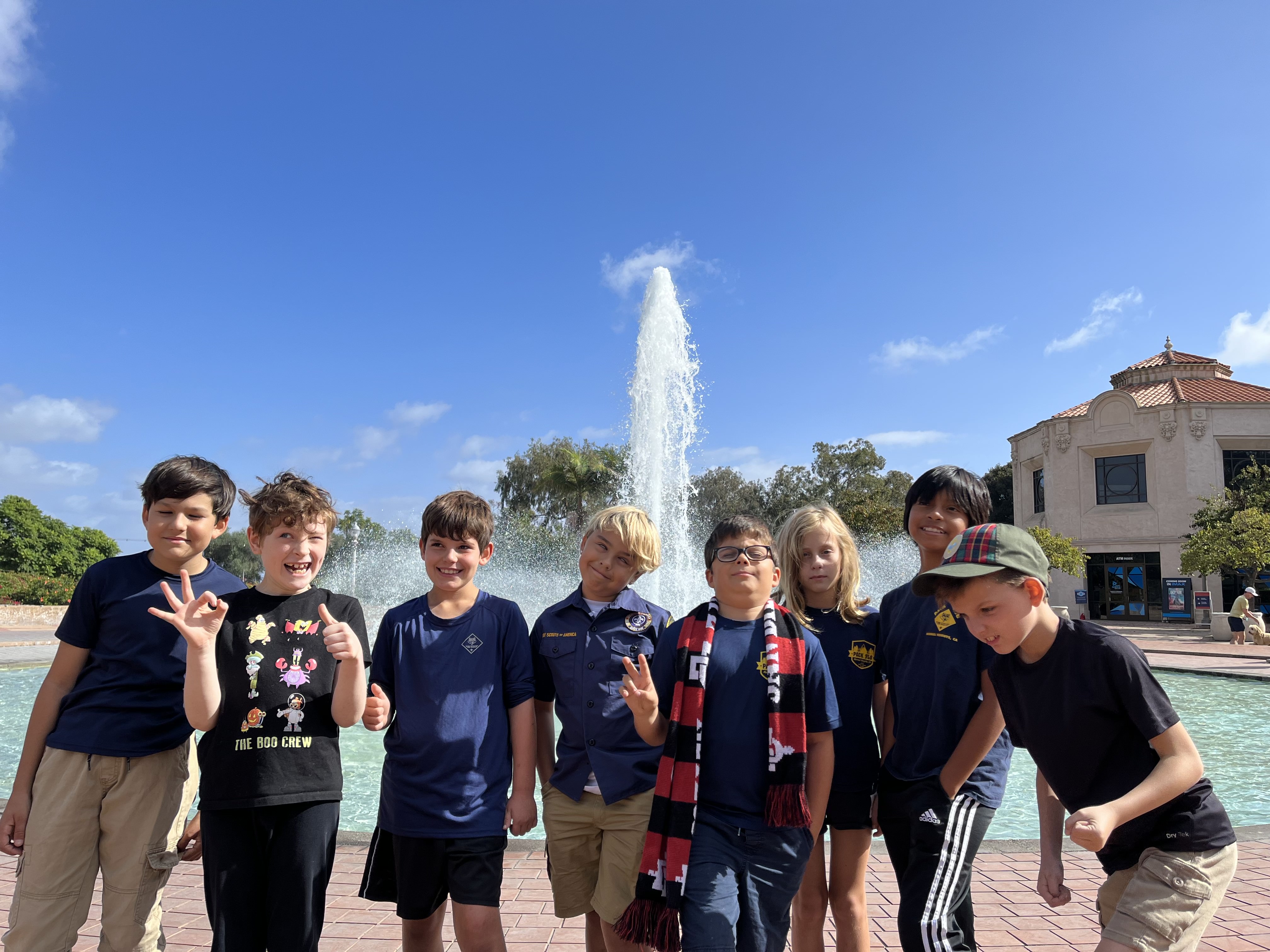 Boy Scout Troop 958 members on group outing and field trip activity